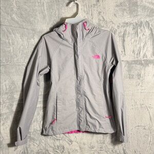 The North Face Jacket coat Women's size small light Gray and Pink vent zippers